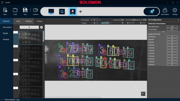 DOT Tire Identification Number inspection using SolVision SolVision's AI detects DOT Tire Identification Numbers on a tire during inspection using OCR technology