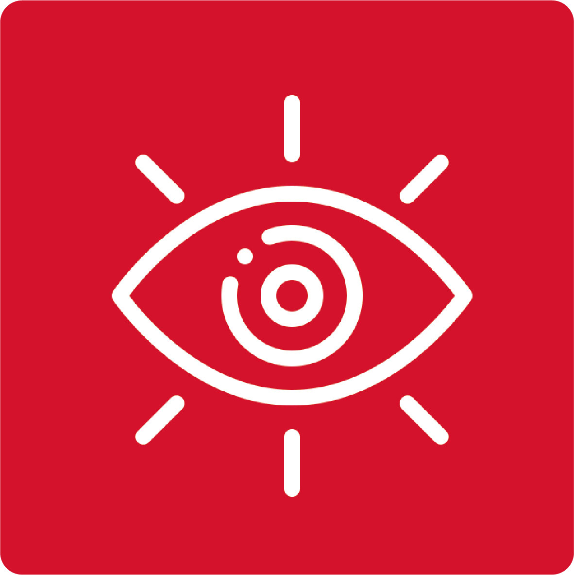 Field of View (FOV) icon: a white eye on a red background