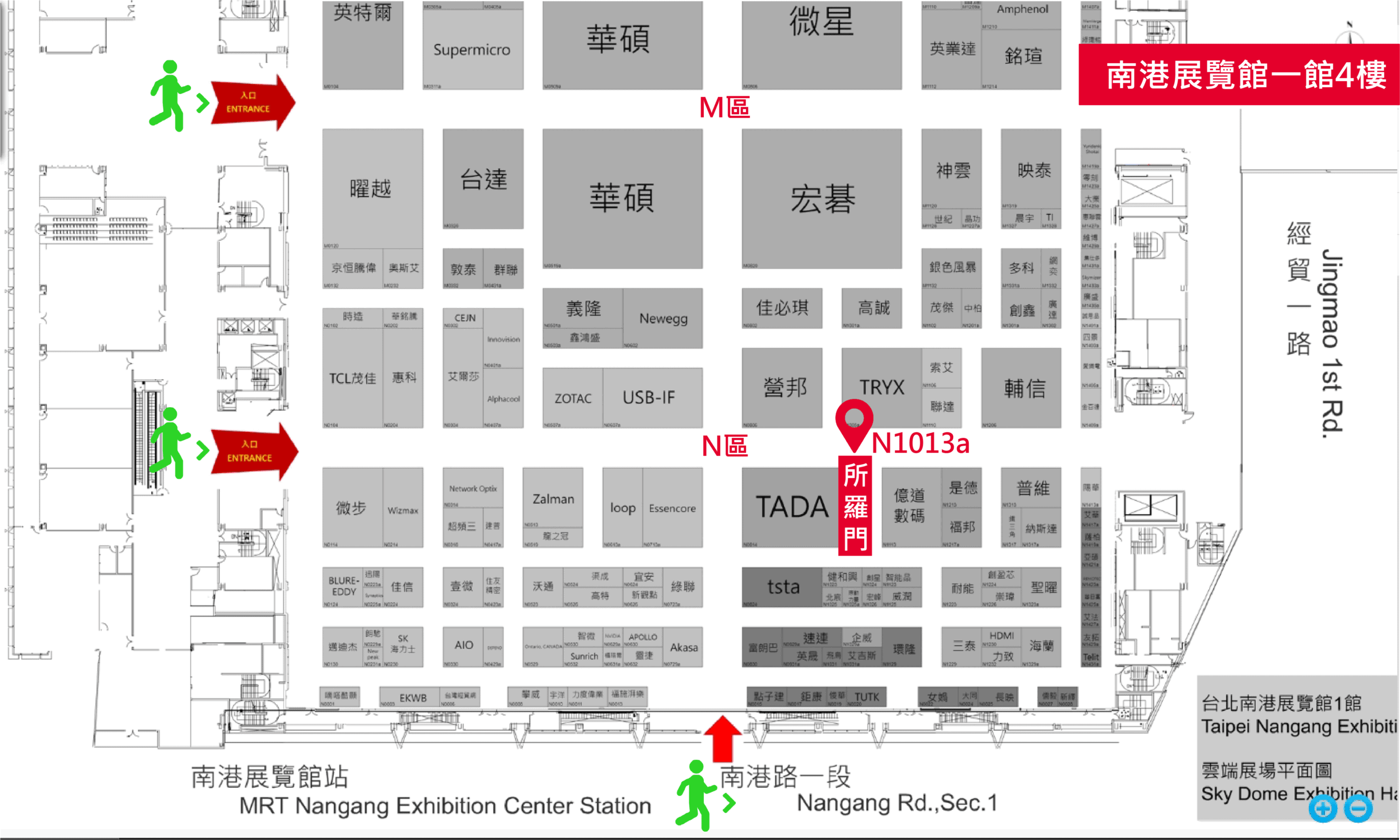 所羅門參與COMPUTEX 2024 台北國際電腦展 2 240523 COMPUTEX 2024 所羅門攤位示意圖