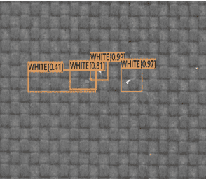 White spot defects detected on carbon fiber fabric