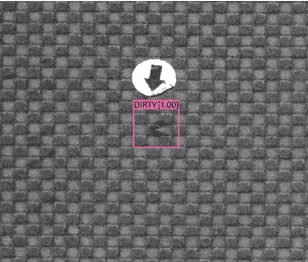 Stain defects detected on carbon fiber fabric