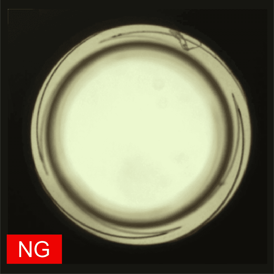 使用AIによるベアリングねじ欠陥検出 4 螺紋瑕疵檢測 溝距過大 NG版