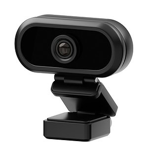 AIを活用して荷物の内容物を検証 4 black webcam on a white background