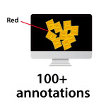 Labeling (Random) graphic of a computer monitor screen showing the annotation of many teabags