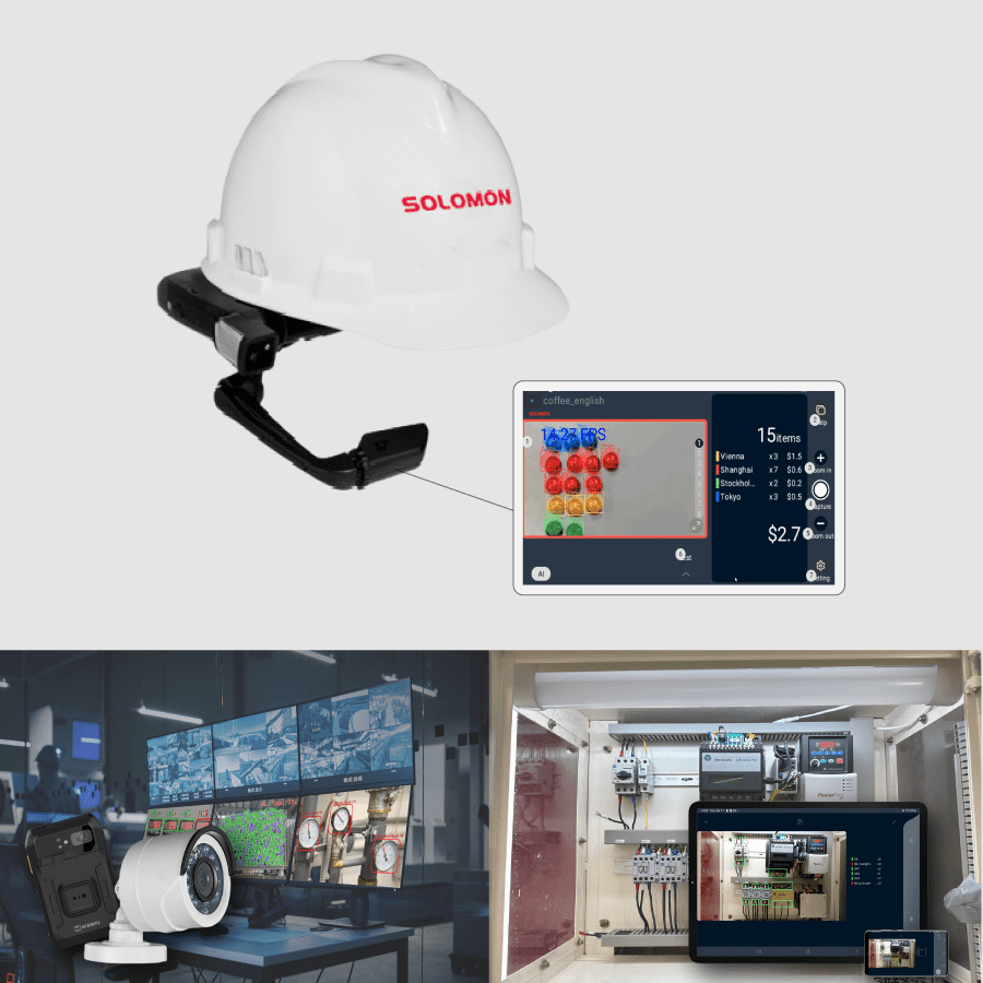 META-aivi AR + AI vision system platform for industrial inspection, remote collaboration, and monitoring using smart devices such as smartphones, tablets, drones, AR glasses, and IP cameras.