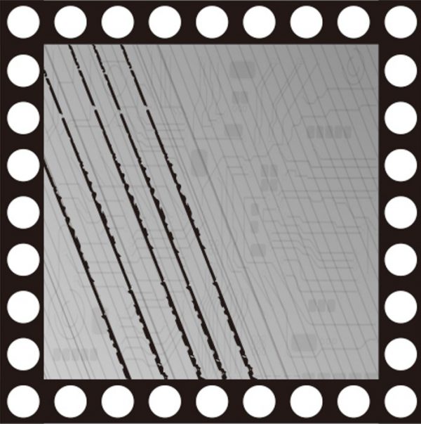 KI-Inspektionslösung für Halbleiterwafer 3 Wafer grinding defect detection case