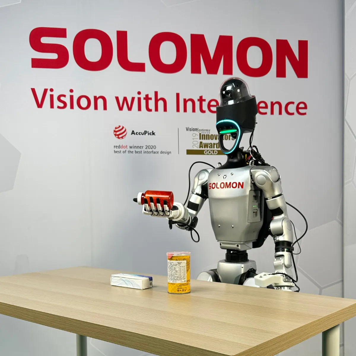 Unitree G1 humanoid robot demonstrating Solomon AI vision technology for robotic perception and industrial automation.